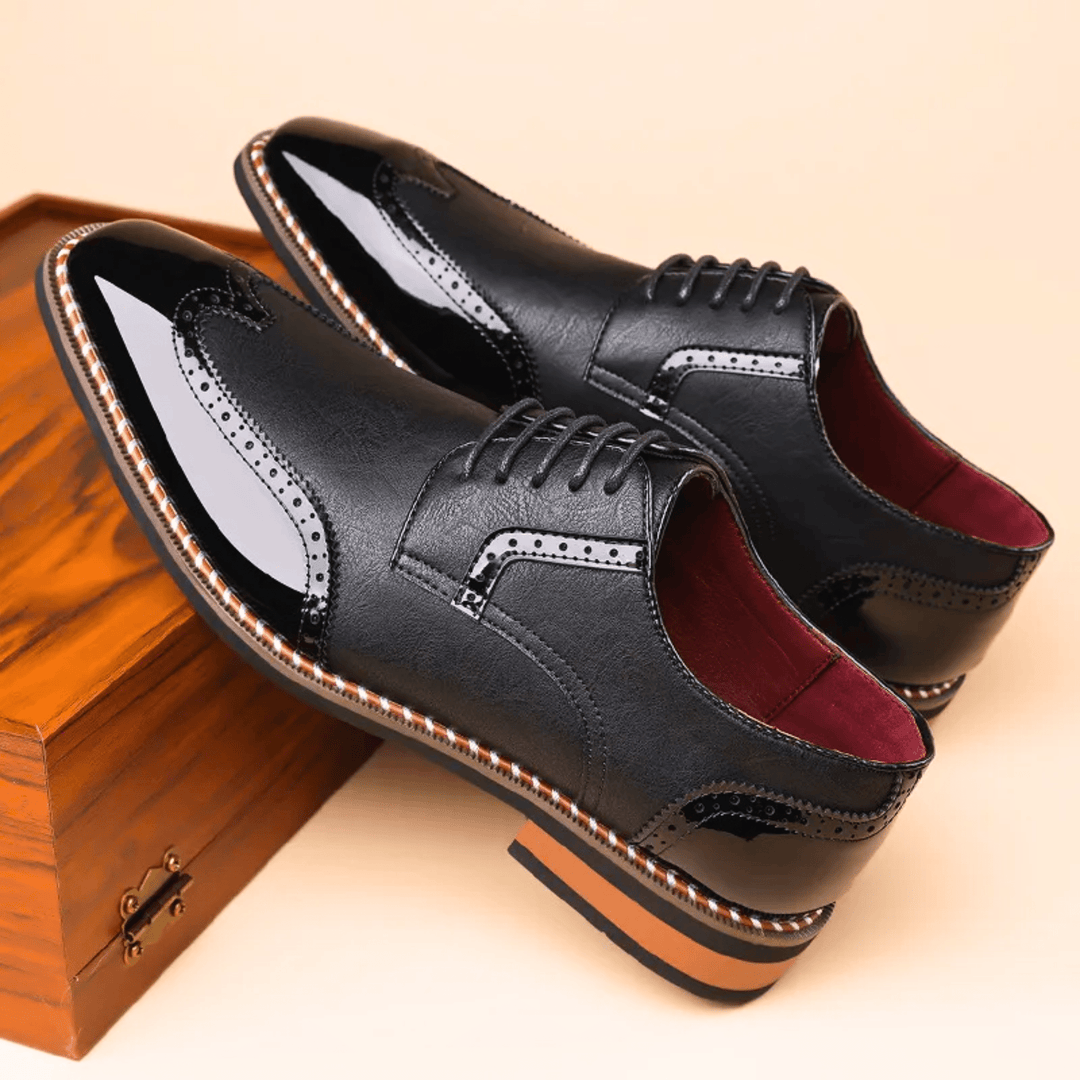 Men's Belvedere Full-Grain Leather Brogue Shoes
