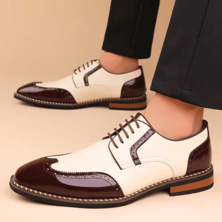 Men's Belvedere Full-Grain Leather Brogue Shoes