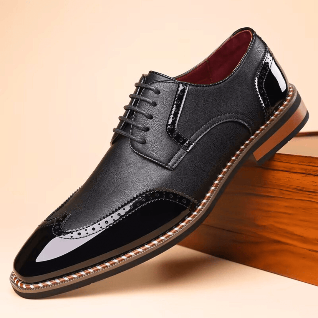Men's Belvedere Full-Grain Leather Brogue Shoes