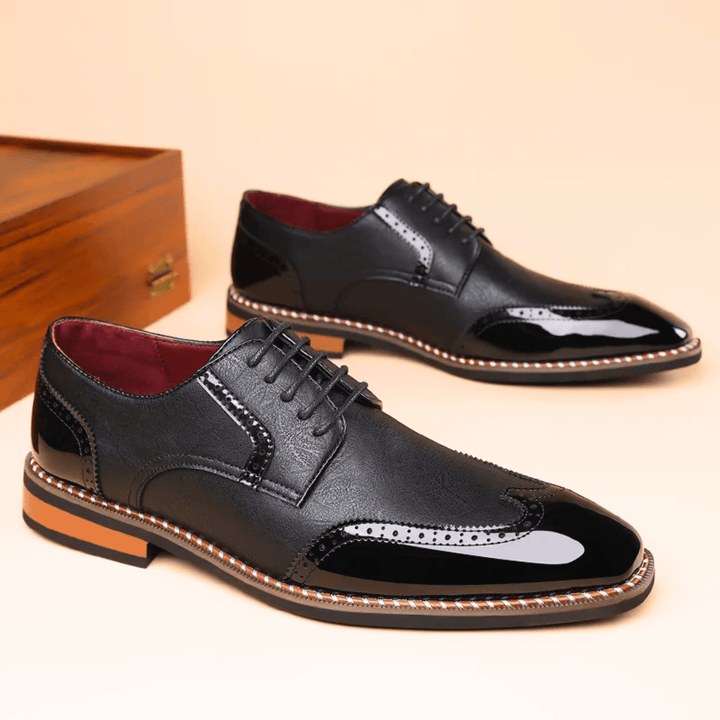 Men's Belvedere Full-Grain Leather Brogue Shoes
