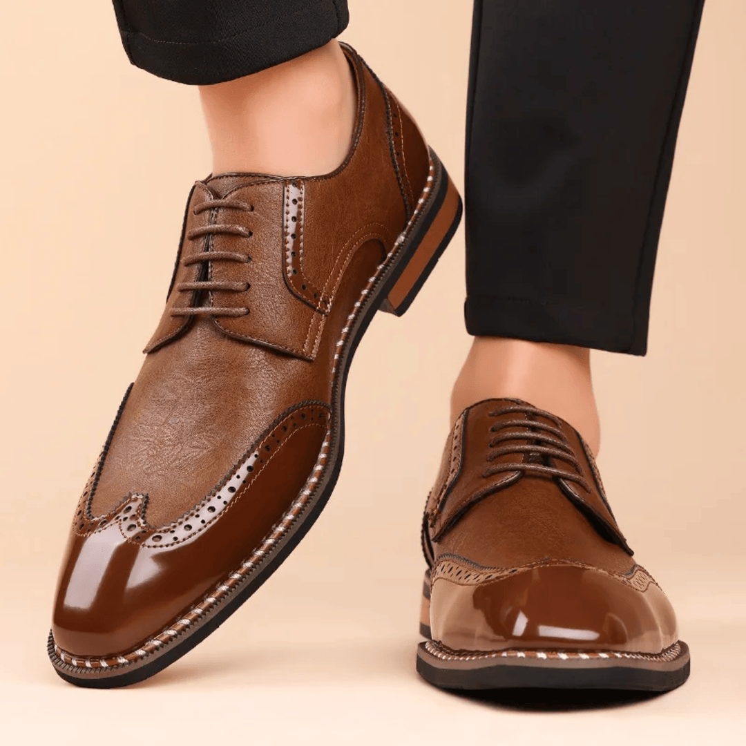 Men's Belvedere Full-Grain Leather Brogue Shoes