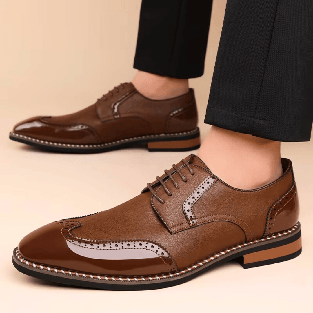 Men's Belvedere Full-Grain Leather Brogue Shoes
