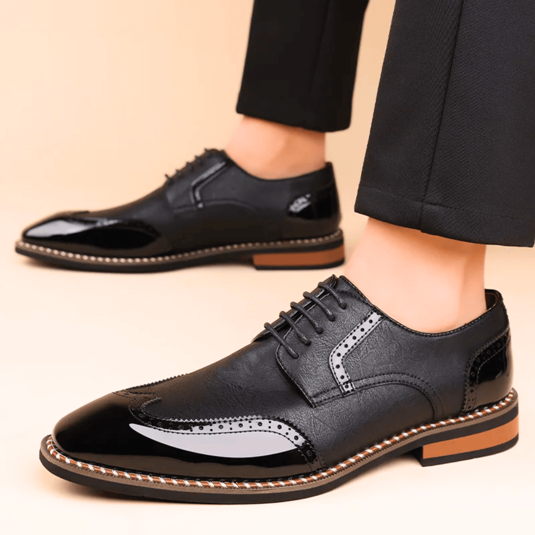 Men's Belvedere Full-Grain Leather Brogue Shoes