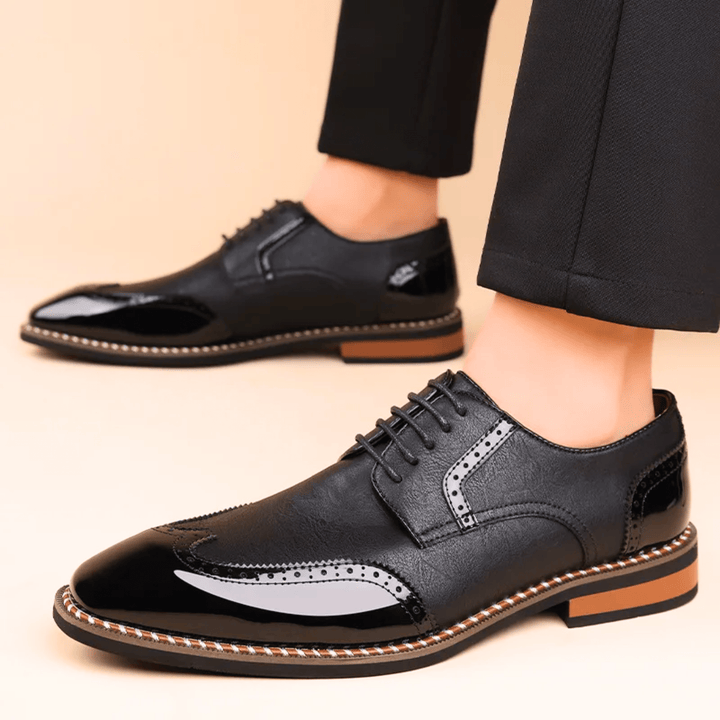 Men's Belvedere Full-Grain Leather Brogue Shoes