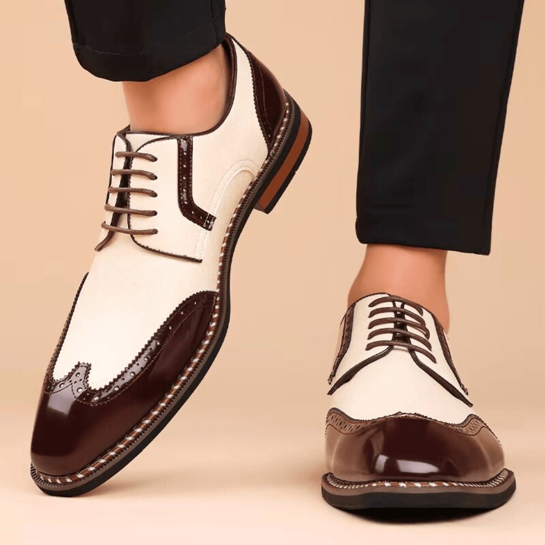 Men's Belvedere Full-Grain Leather Brogue Shoes
