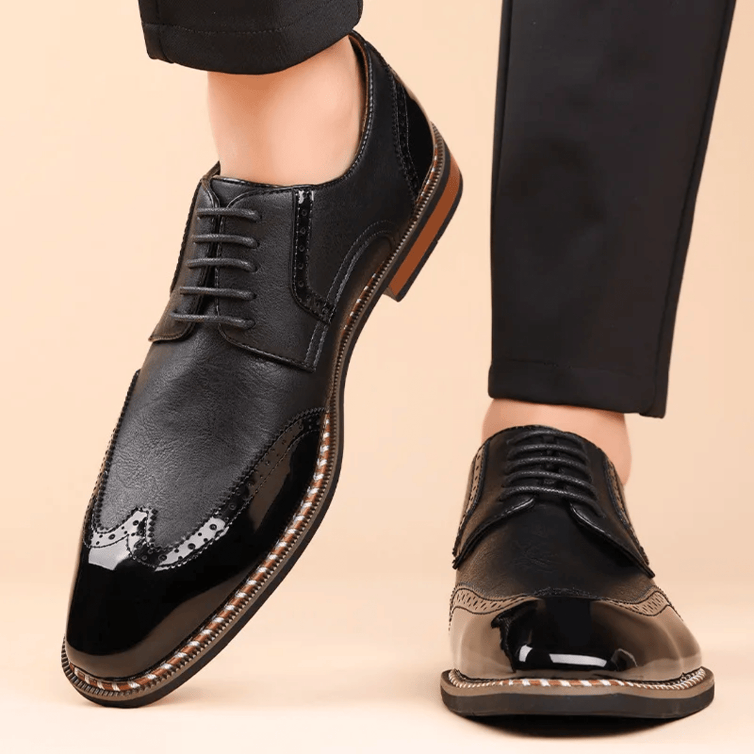 Men's Belvedere Full-Grain Leather Brogue Shoes