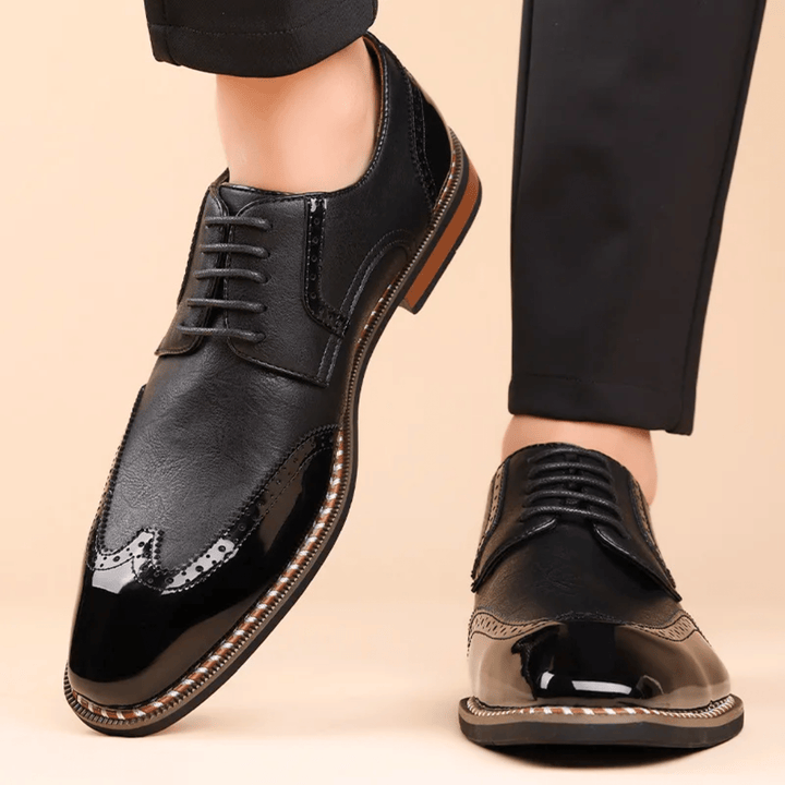Men's Belvedere Full-Grain Leather Brogue Shoes