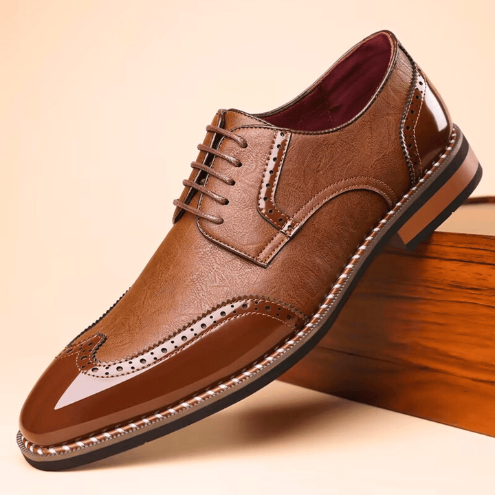 Men's Belvedere Full-Grain Leather Brogue Shoes