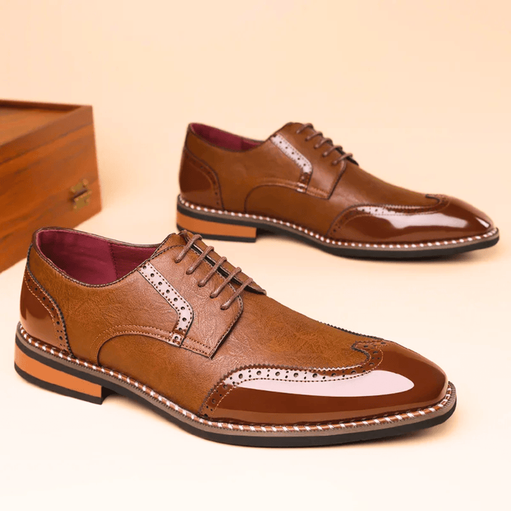 Men's Belvedere Full-Grain Leather Brogue Shoes