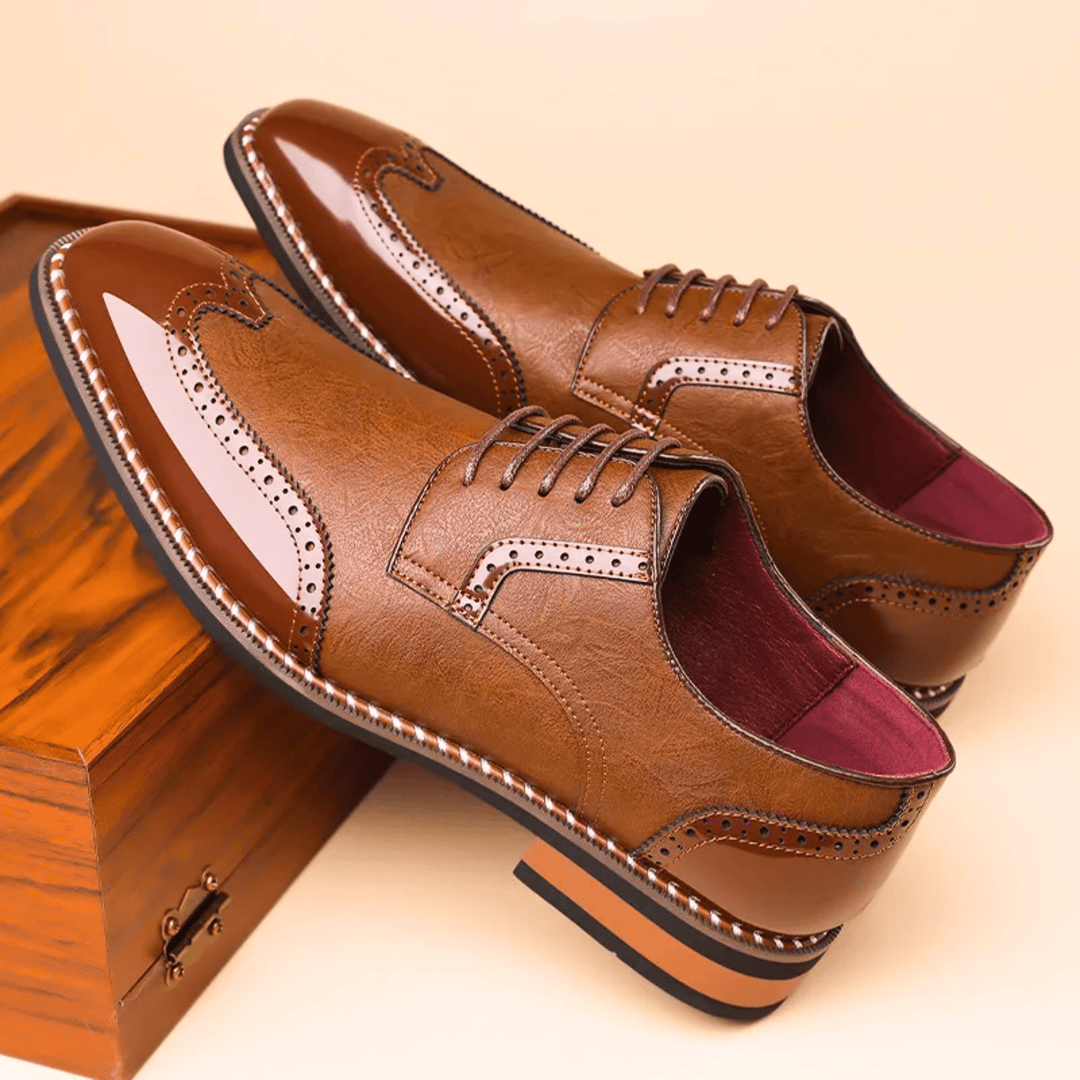 Men's Belvedere Full-Grain Leather Brogue Shoes