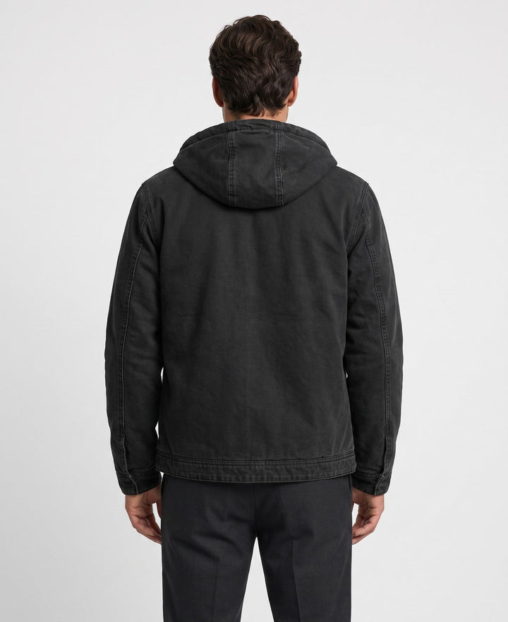 Men's Fleece-Lined Utility Jacket with Hood - photo 6
