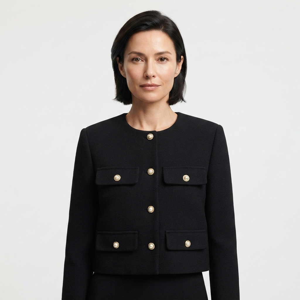 Women's Cropped Button-Front Jacket - photo 1