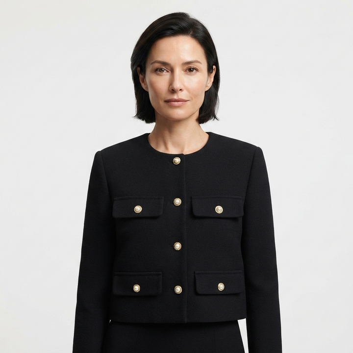 Women's Cropped Button-Front Jacket - photo 1