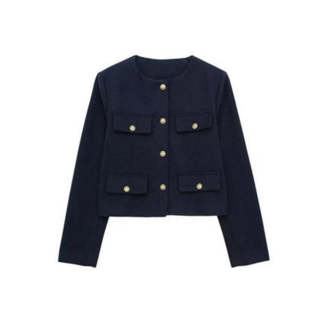 Women's Cropped Button-Front Jacket - photo 3