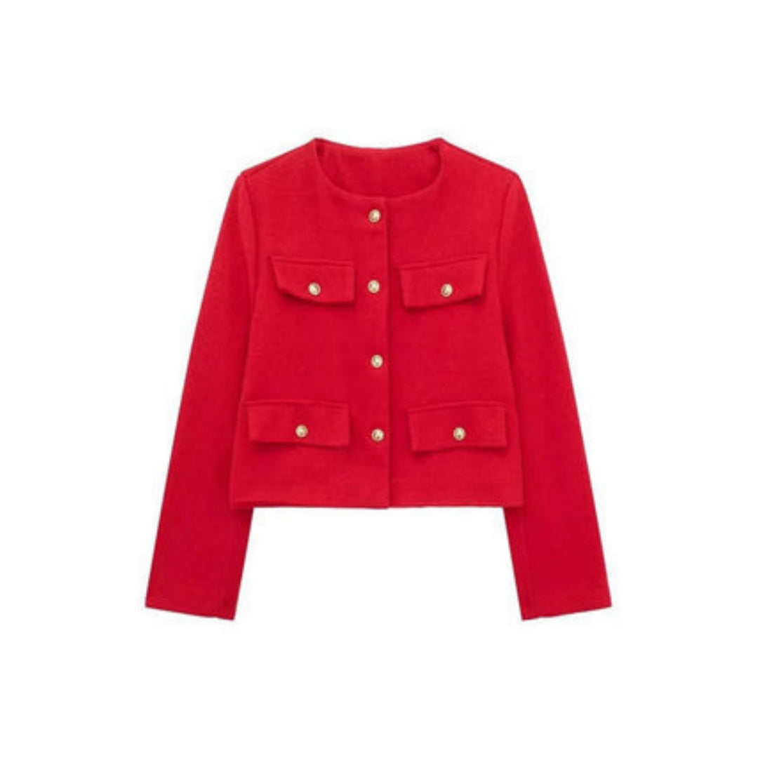 Women's Cropped Button-Front Jacket - photo 5