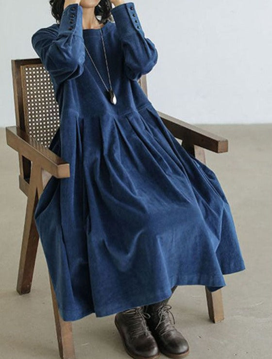 Women's Flowing Long Sleeve Midi Dress - photo 1