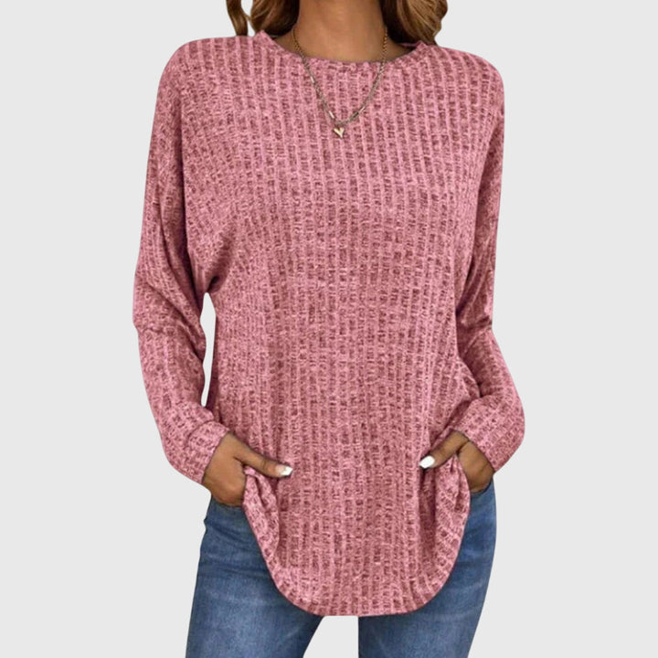 Women's Knitted Relaxed Jumper with Long Sleeves - photo 12
