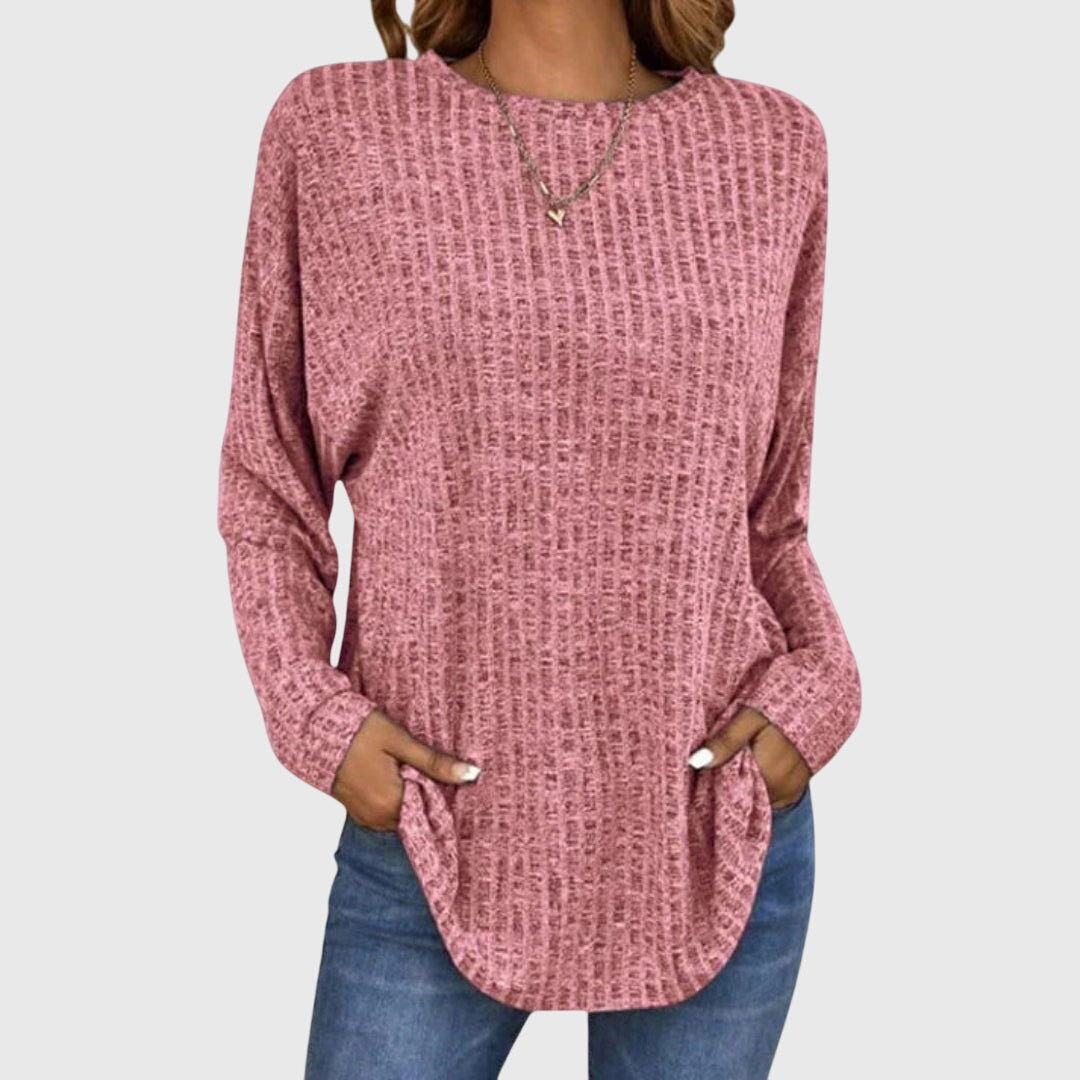 Women's Knitted Relaxed Jumper with Long Sleeves - photo 6