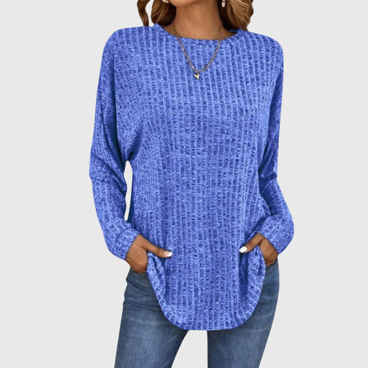 Women's Knitted Relaxed Jumper with Long Sleeves - photo 8