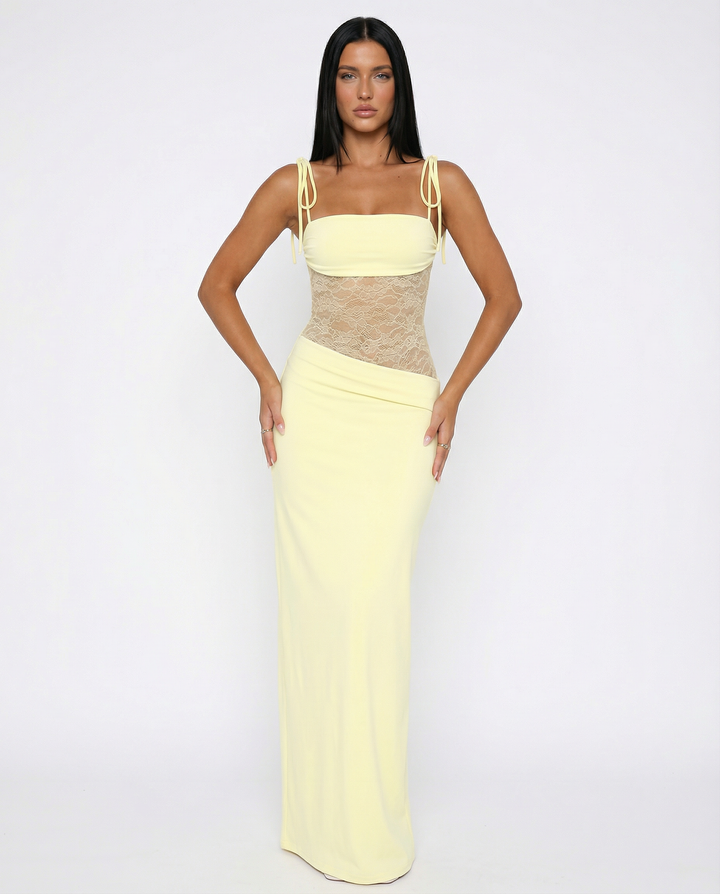 Women's Lace Trim Maxi Dress - photo 8