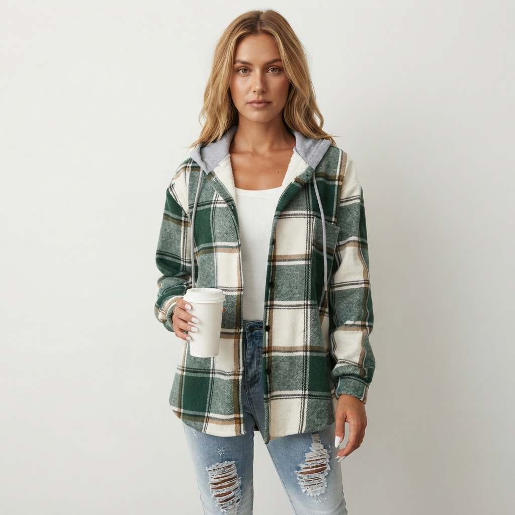Women's Overshirt Hooded Shacket - photo 1