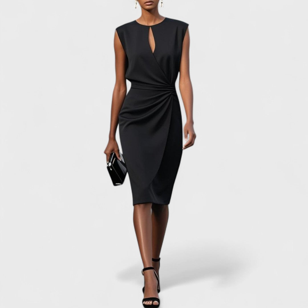 Women's Sleeveless Midi Dress with Keyhole Neckline - photo 11