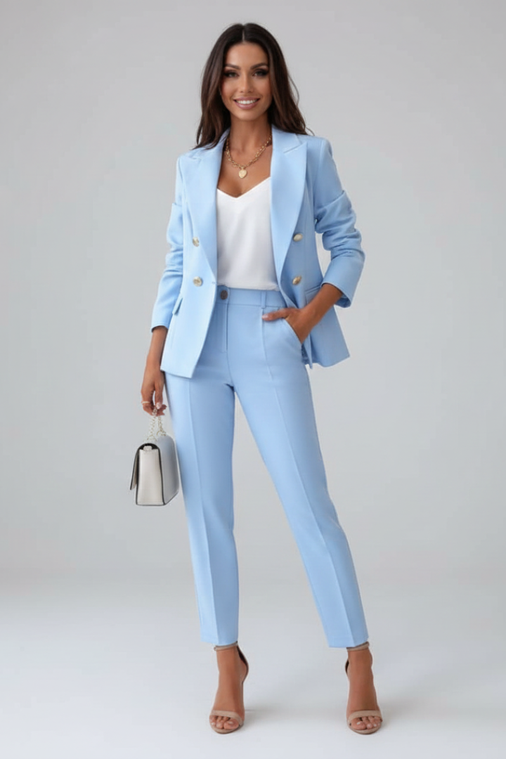 Women's Blazer and Trousers Two-Piece Suit Set - photo 1