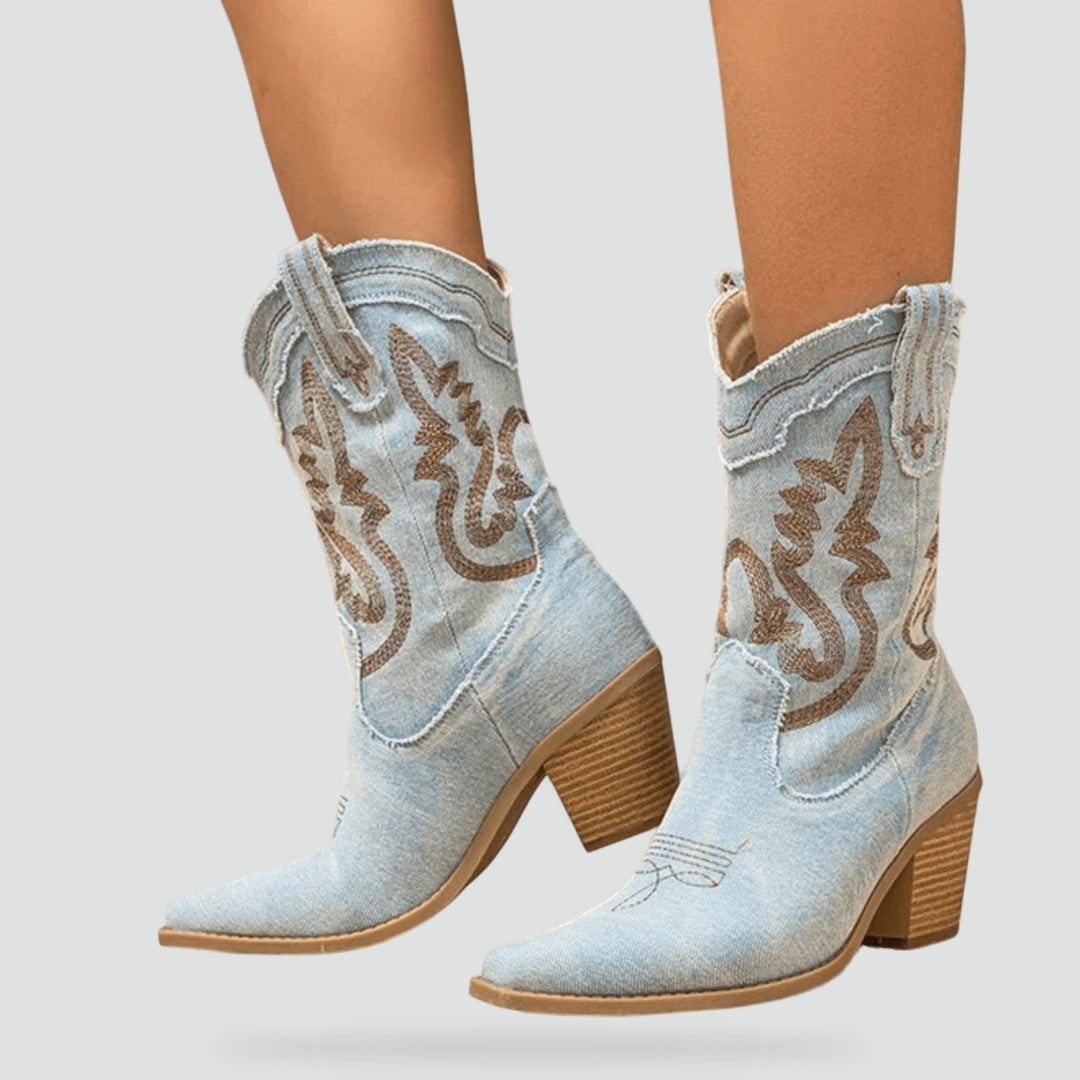 Women's Winter Heeled Ankle Boots - photo 9