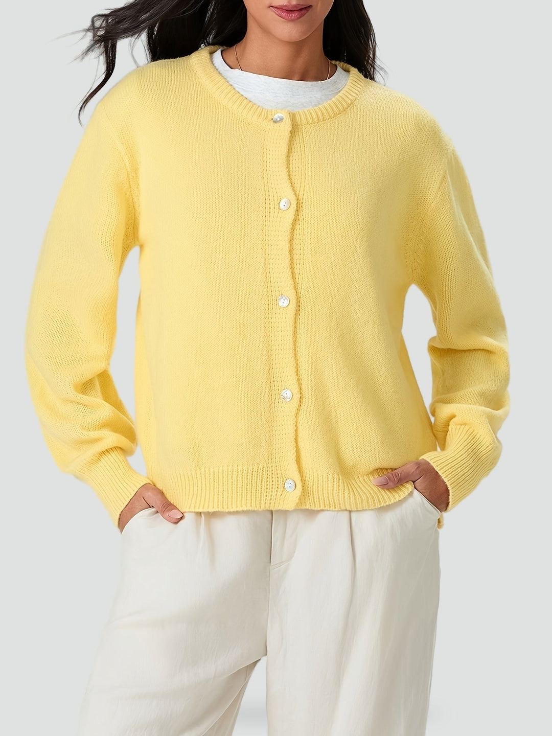 Women's Button-Front Winter Jumper - photo 11