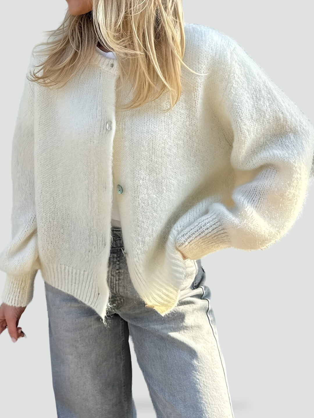Women's Button-Front Winter Jumper - photo 14