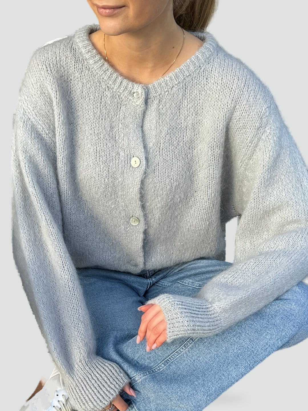 Women's Button-Front Winter Jumper - photo 15