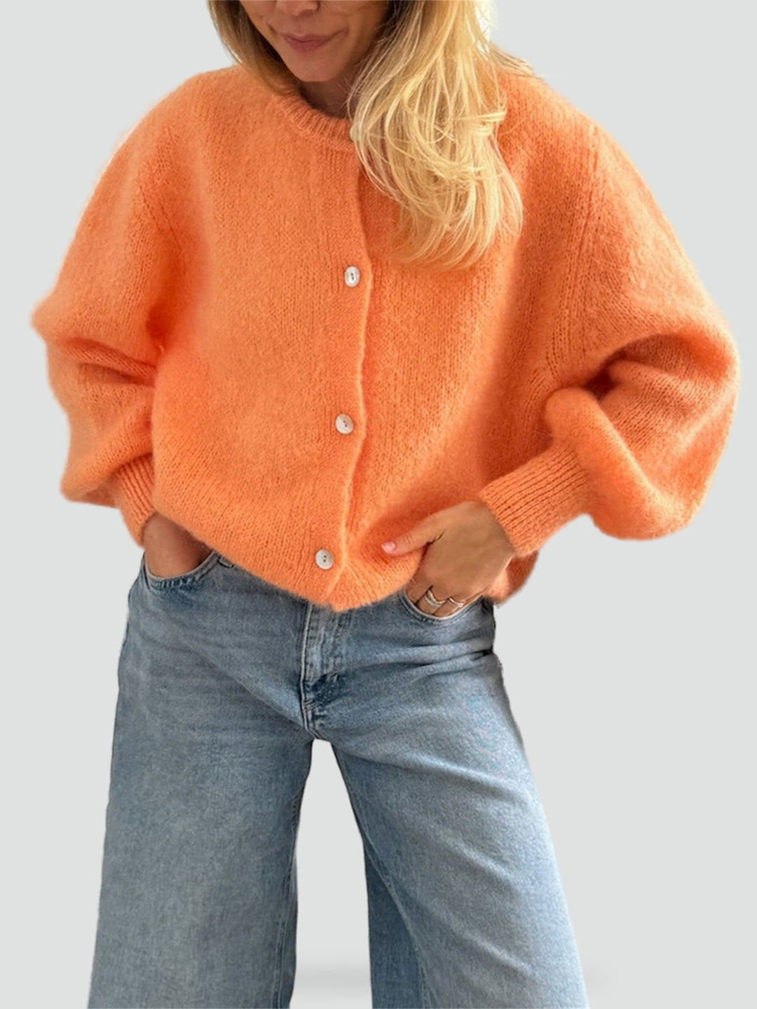 Women's Button-Front Winter Jumper - photo 6