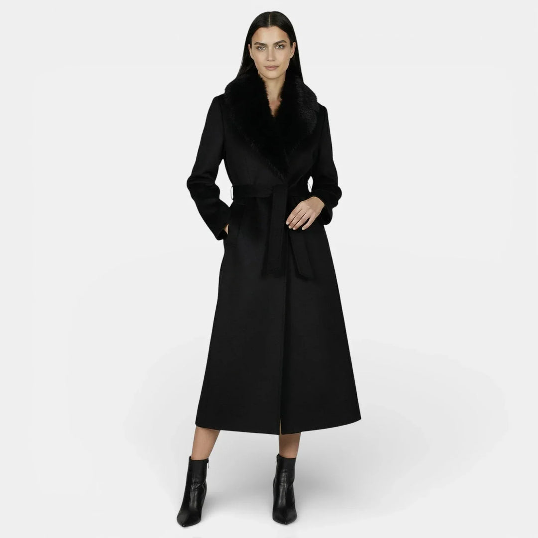 Women's Wrap Belted Coat with Side Pockets - photo 3