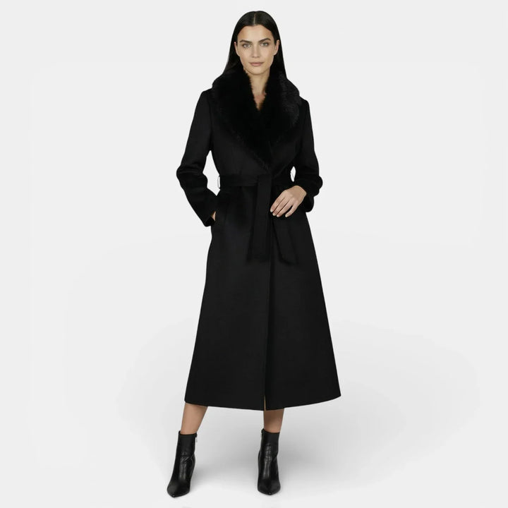 Women's Wrap Belted Coat with Side Pockets - photo 3