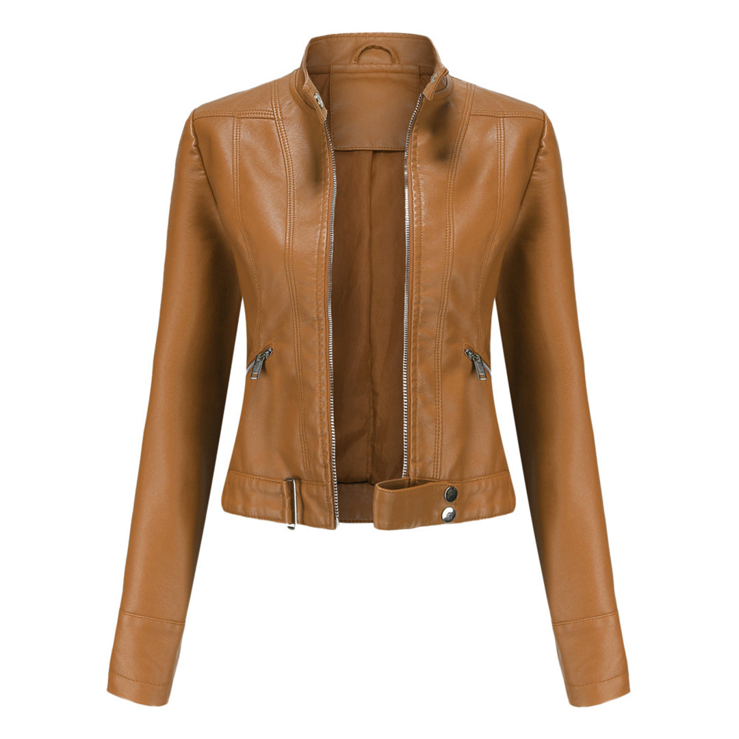 Women's Zip-Front Collared Bomber Jacket - photo 16