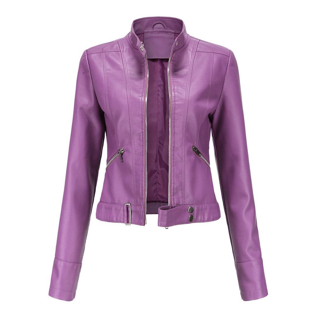 Women's Zip-Front Collared Bomber Jacket - photo 18