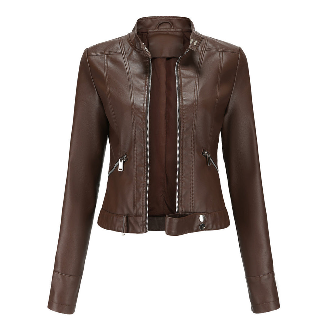 Women's Zip-Front Collared Bomber Jacket - photo 3