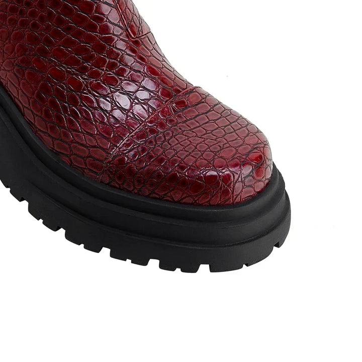 Darcy: botas de caña baja para mujer con suela dentada y paneles elásticos