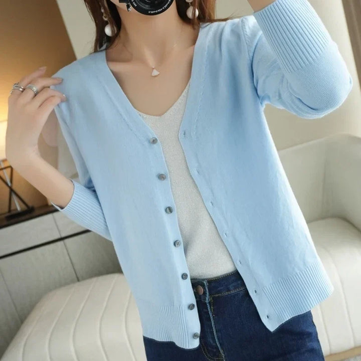Women's Button Front Cardigan in Sixteen Colours - photo 1