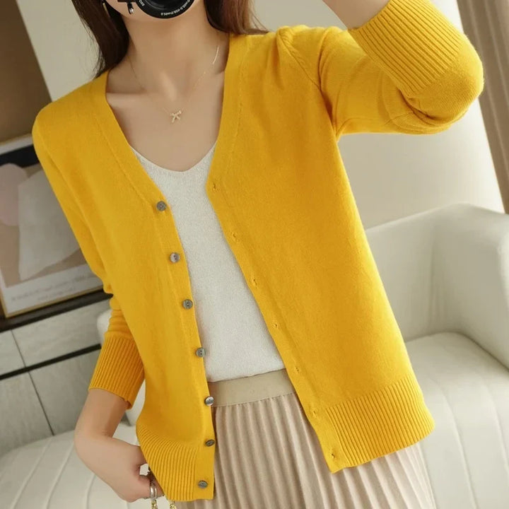 Women's Button Front Cardigan in Sixteen Colours - photo 19