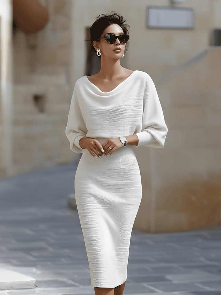 Women's Cocktail Dress with Cowl Neckline - photo 13