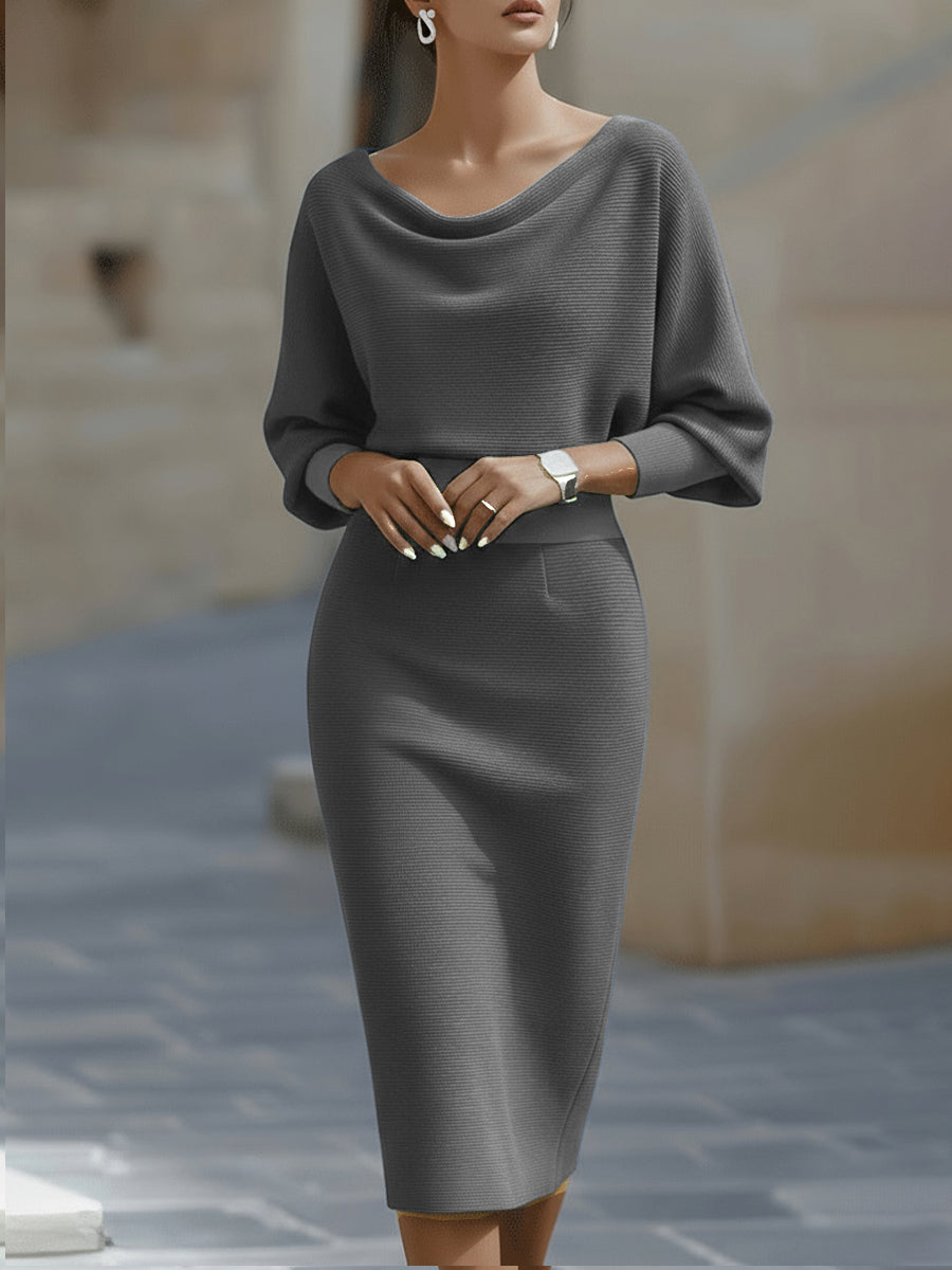 Women's Cocktail Dress with Cowl Neckline - photo 6