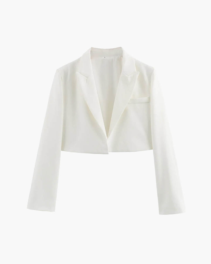 Pamela: chaqueta acolchada corta para mujer con hombros estructurados