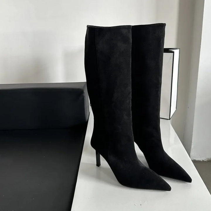 Hazel: botas altas hasta la rodilla para mujer con puntera en punta