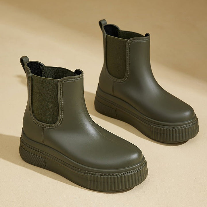 Katie: botas Chelsea impermeables para mujer con suela de plataforma