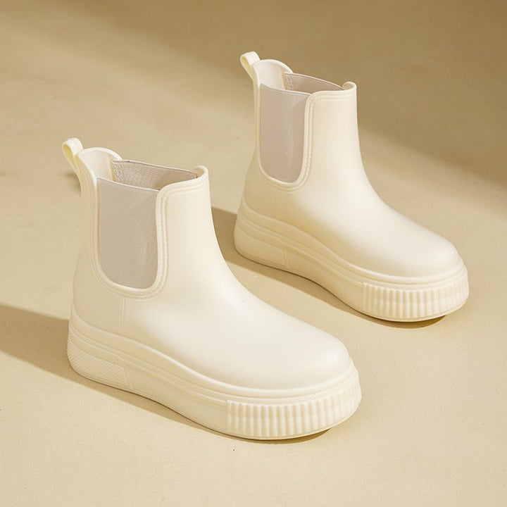 Katie: botas Chelsea impermeables para mujer con suela de plataforma