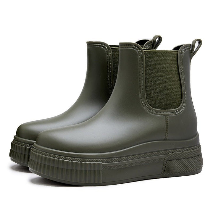 Katie: botas Chelsea impermeables para mujer con suela de plataforma