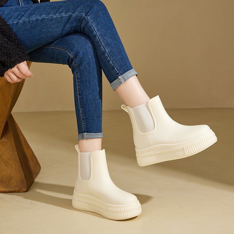 Katie: botas Chelsea impermeables para mujer con suela de plataforma