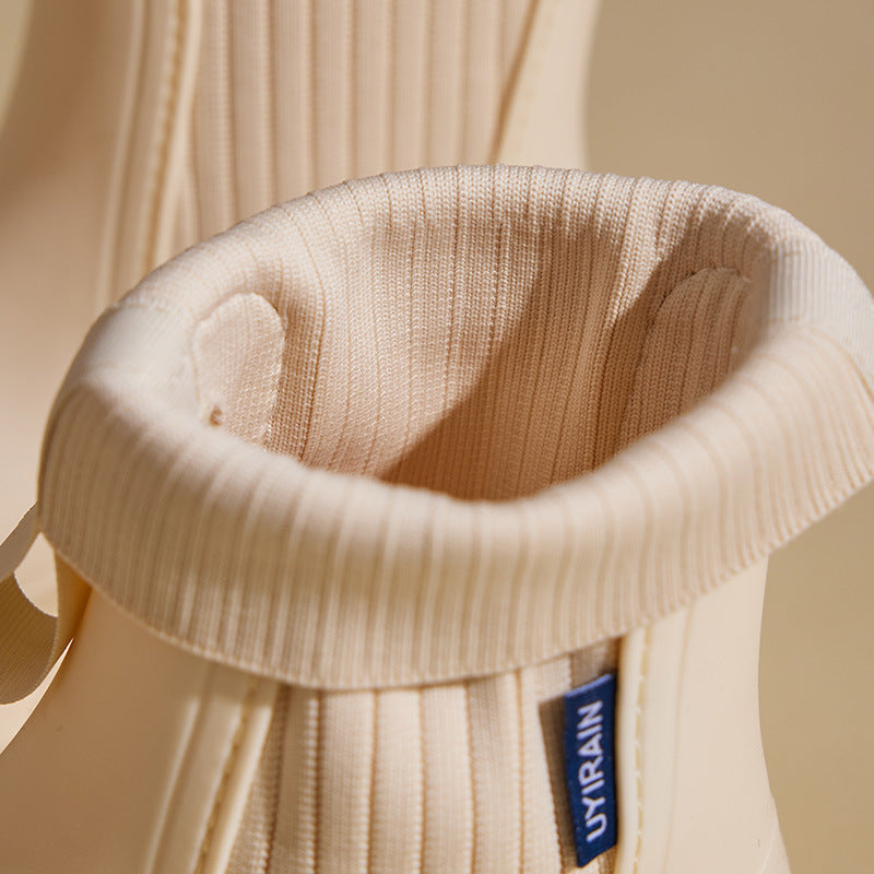 Heather - Botas de lluvia Chelsea impermeables para mujer con suela dentada