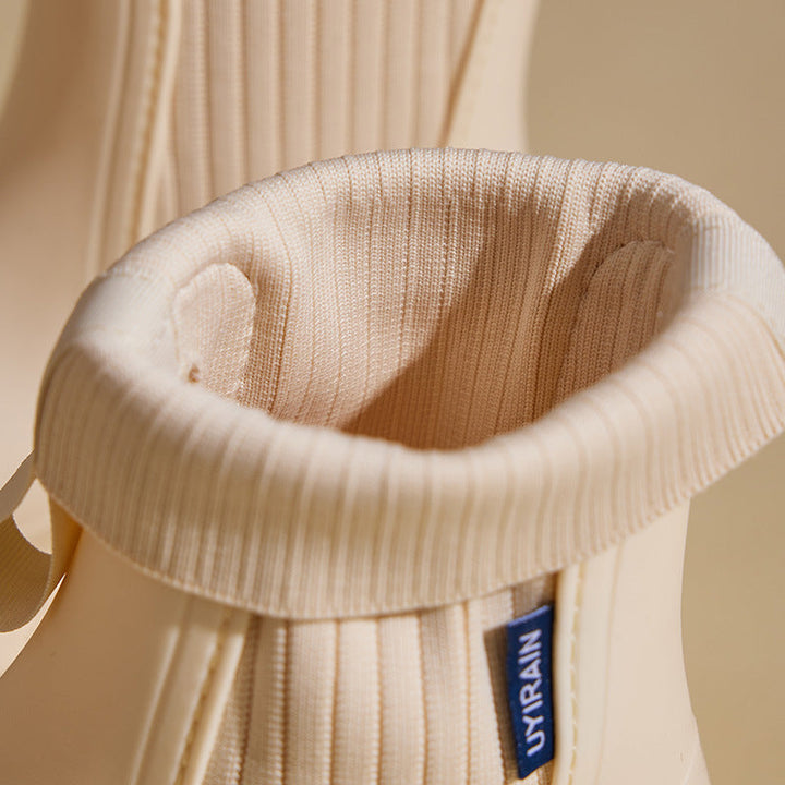 Heather - Botas de lluvia Chelsea impermeables para mujer con suela dentada